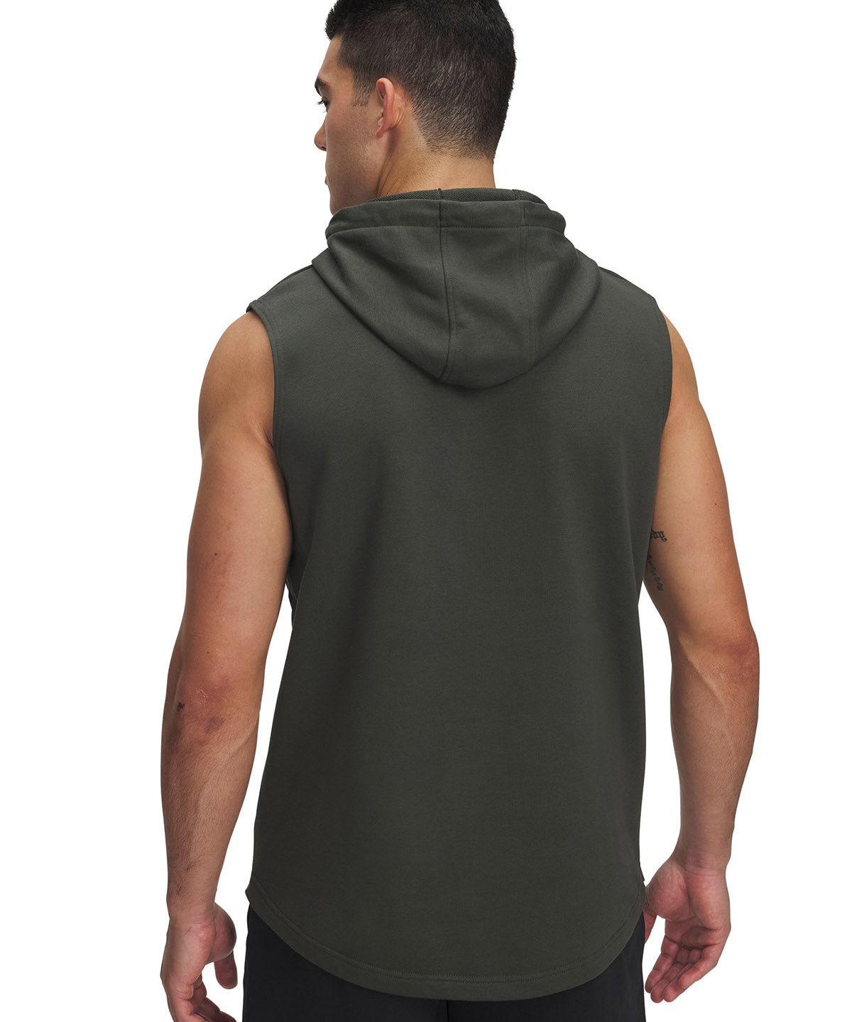 Polerón Project Rock terry sin mangas verde para hombre Under Armour