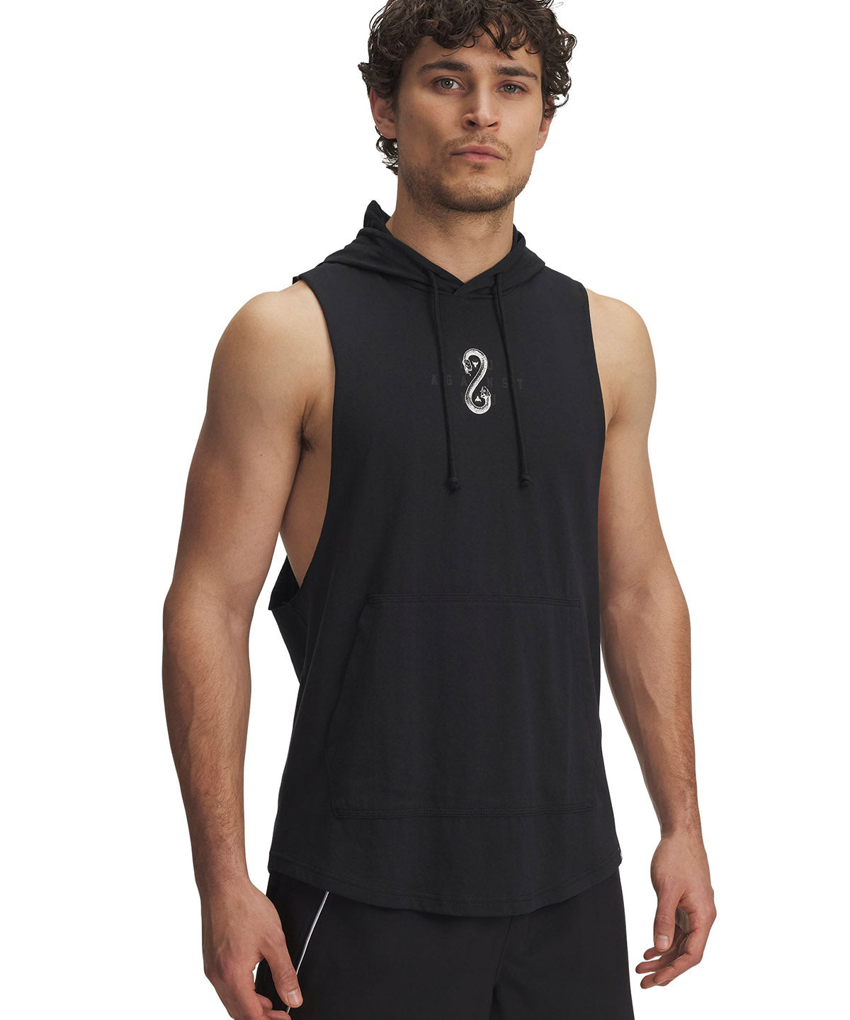 Polera sin mangas Project Rock snake negro para hombre Under Armour
