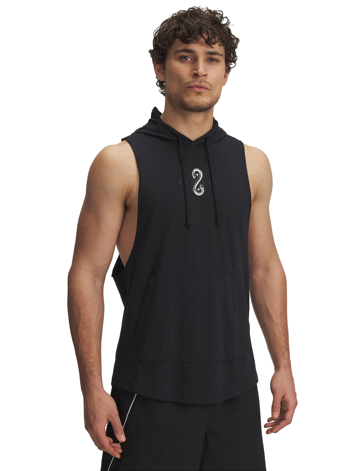 Polera sin mangas Project Rock snake negro para hombre Under Armour
