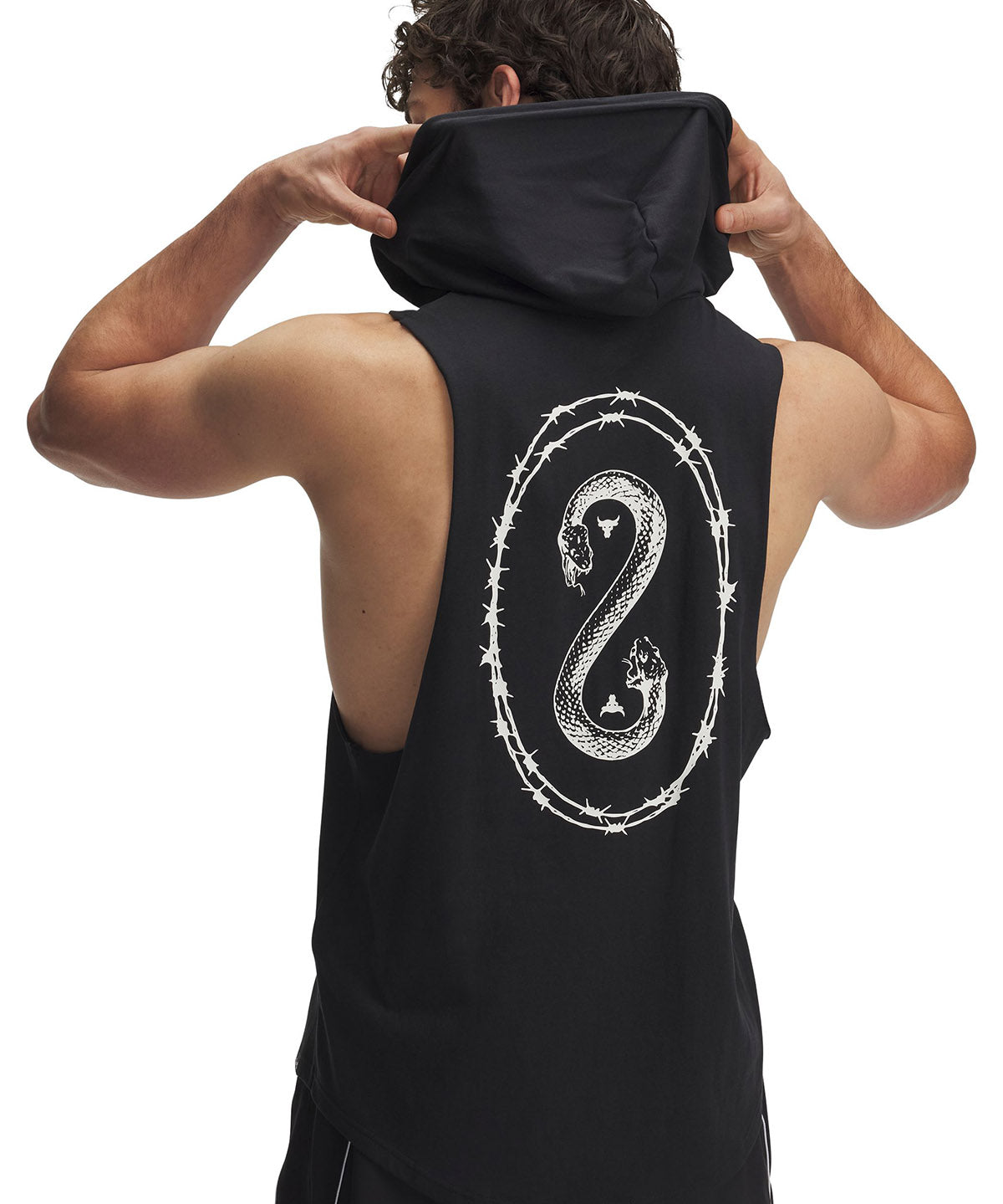Polera sin mangas Project Rock snake negro para hombre Under Armour