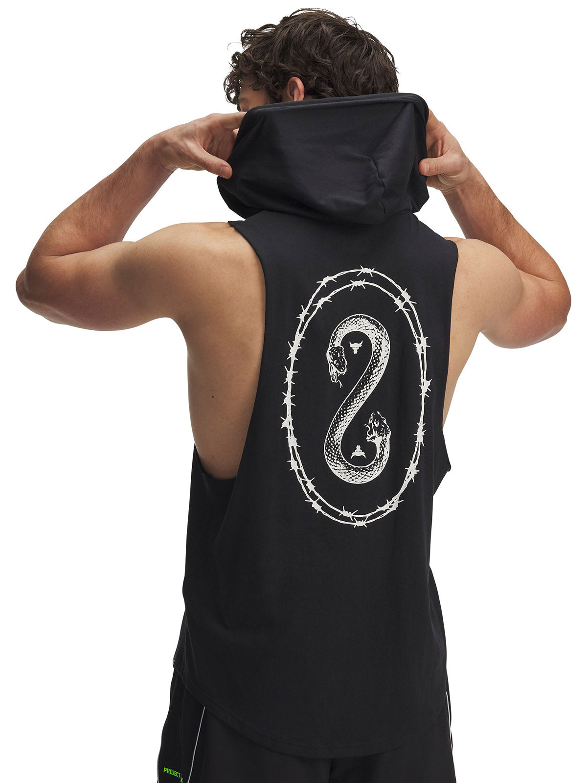 Polera sin mangas Project Rock snake negro para hombre Under Armour