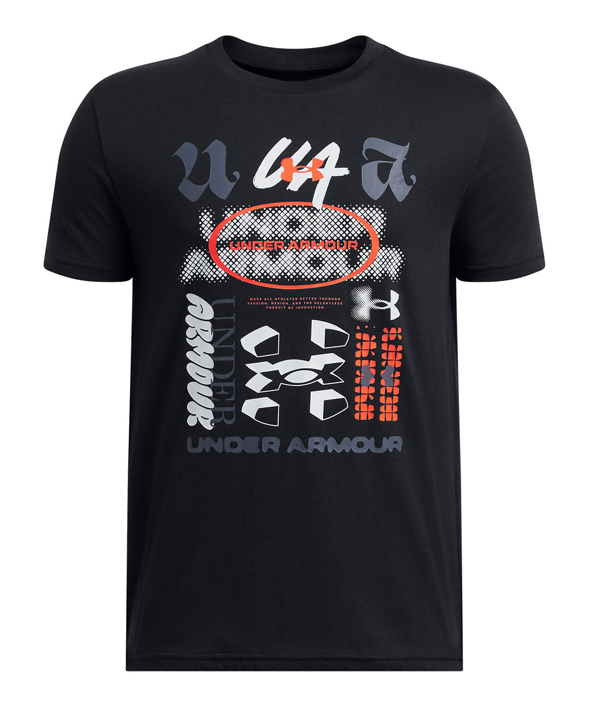 Polera manga corta Under Armour negro para niños