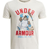 Polera manga corta Under Armour baseball bear café para niños