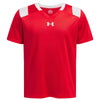 Polera manga corta Under Armour big win rojo para niños