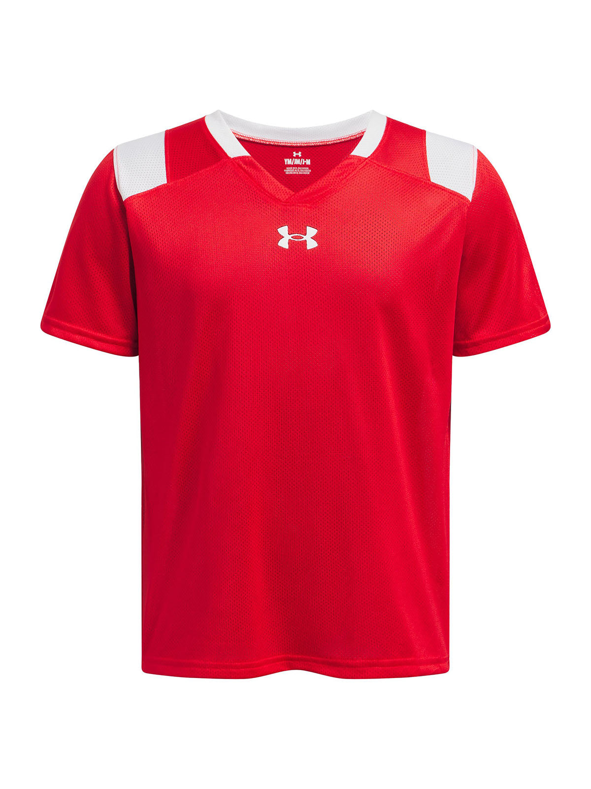 Polera manga corta Under Armour big win rojo para niños