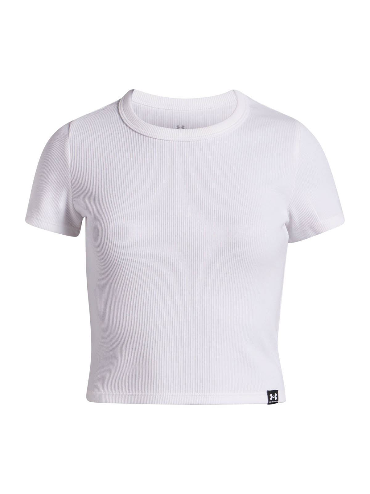 Polera manga corta Lifestyle para niña Rival Rib blanco Under Armour
