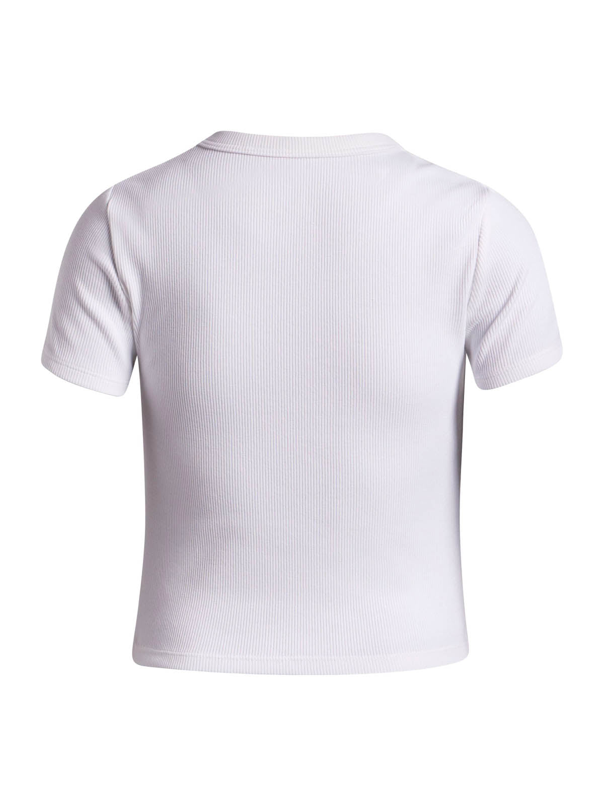 Polera manga corta Lifestyle para niña Rival Rib blanco Under Armour