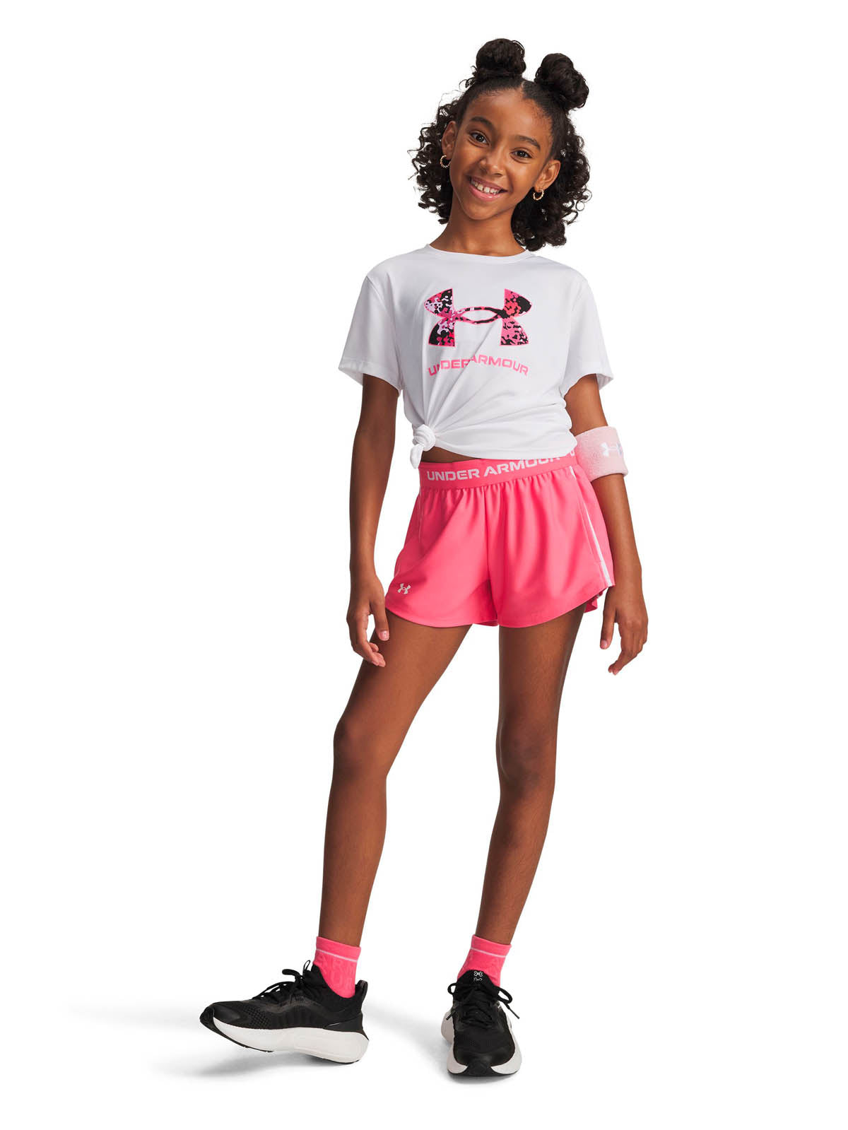 Short de Entrenamiento para Niña Tech Rosado Under Armour