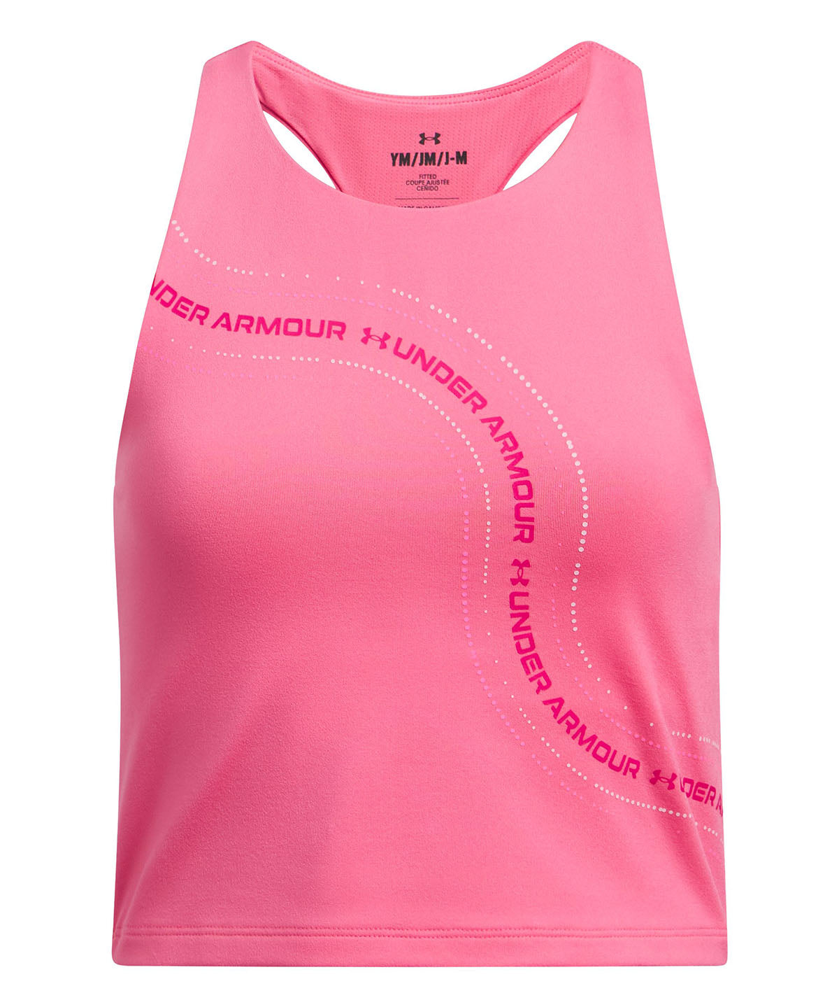Polera sin mangas Under Armour motion crop rosado para niñas