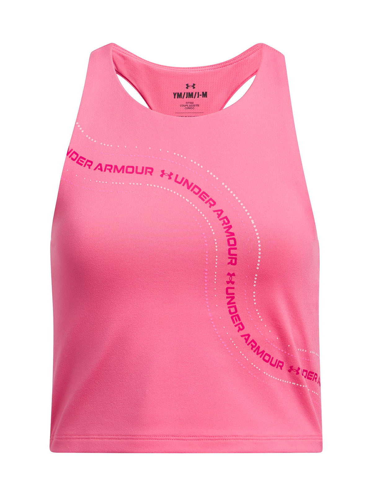 Polera sin mangas Under Armour motion crop rosado para niñas