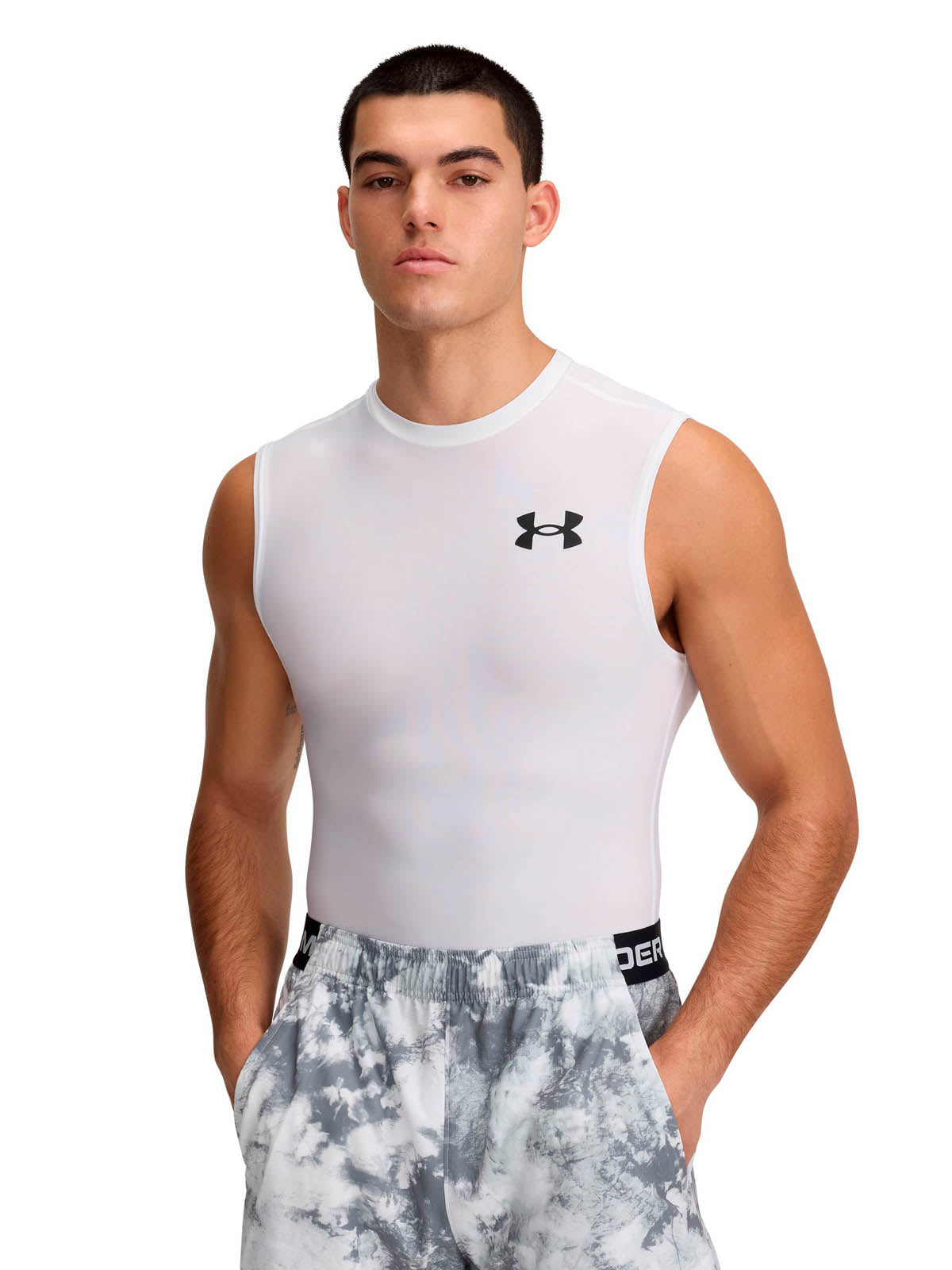 Primera Capa de Entrenamiento para Hombre HG Blanco Under Armour