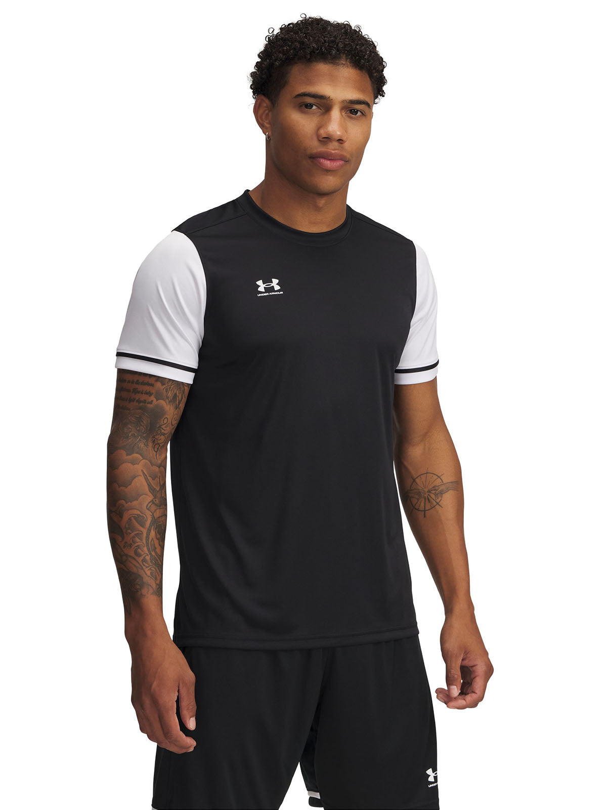 Polera manga corta UA Challenger negro para hombre