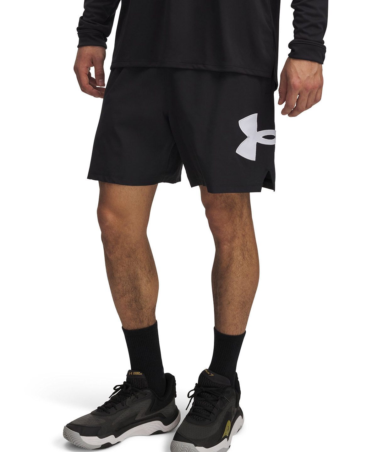 Shorts UA Zone 7" Woven negro para hombre