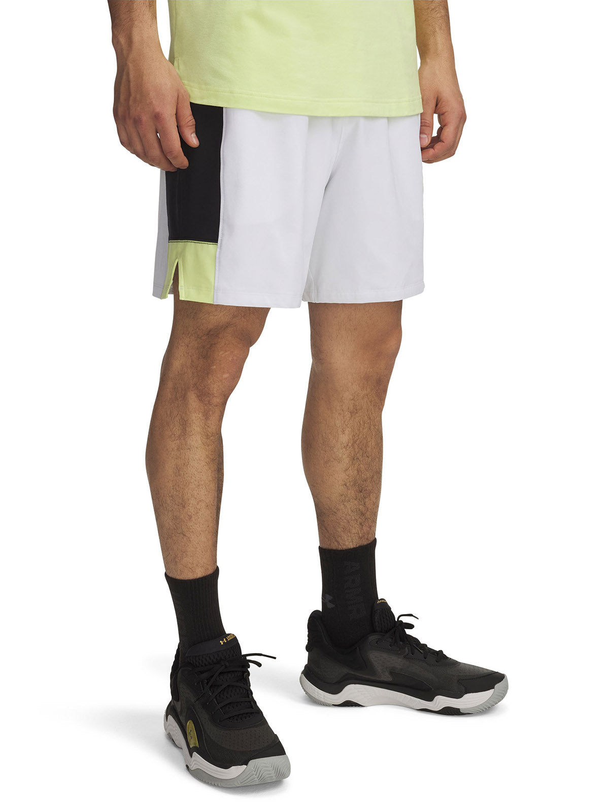 Shorts UA Zone 7" Woven blanco para hombre