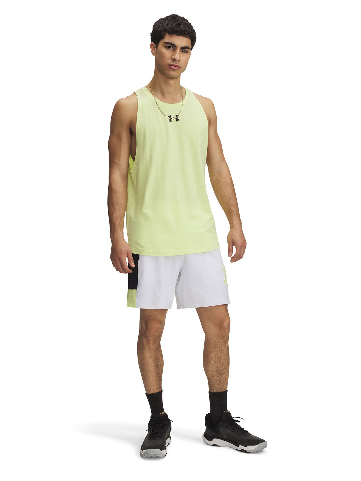 Shorts UA Zone 7" Woven blanco para hombre