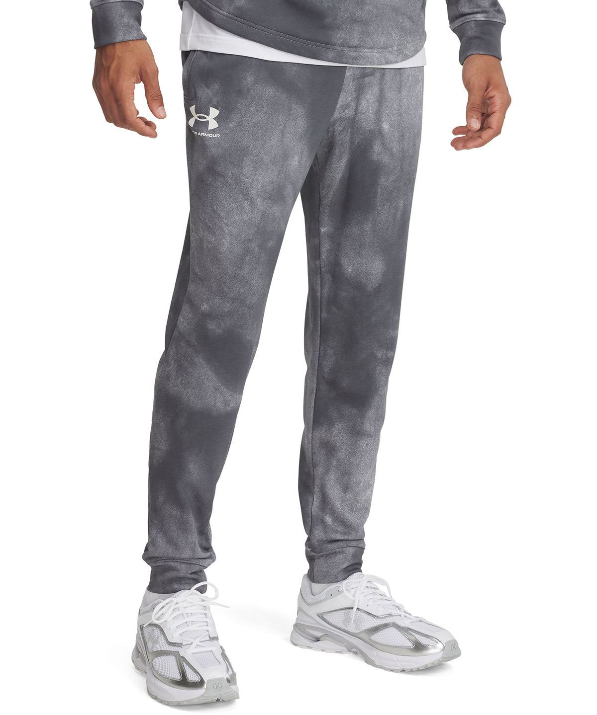 Jogger UA Rival Terry Printed gris para hombre