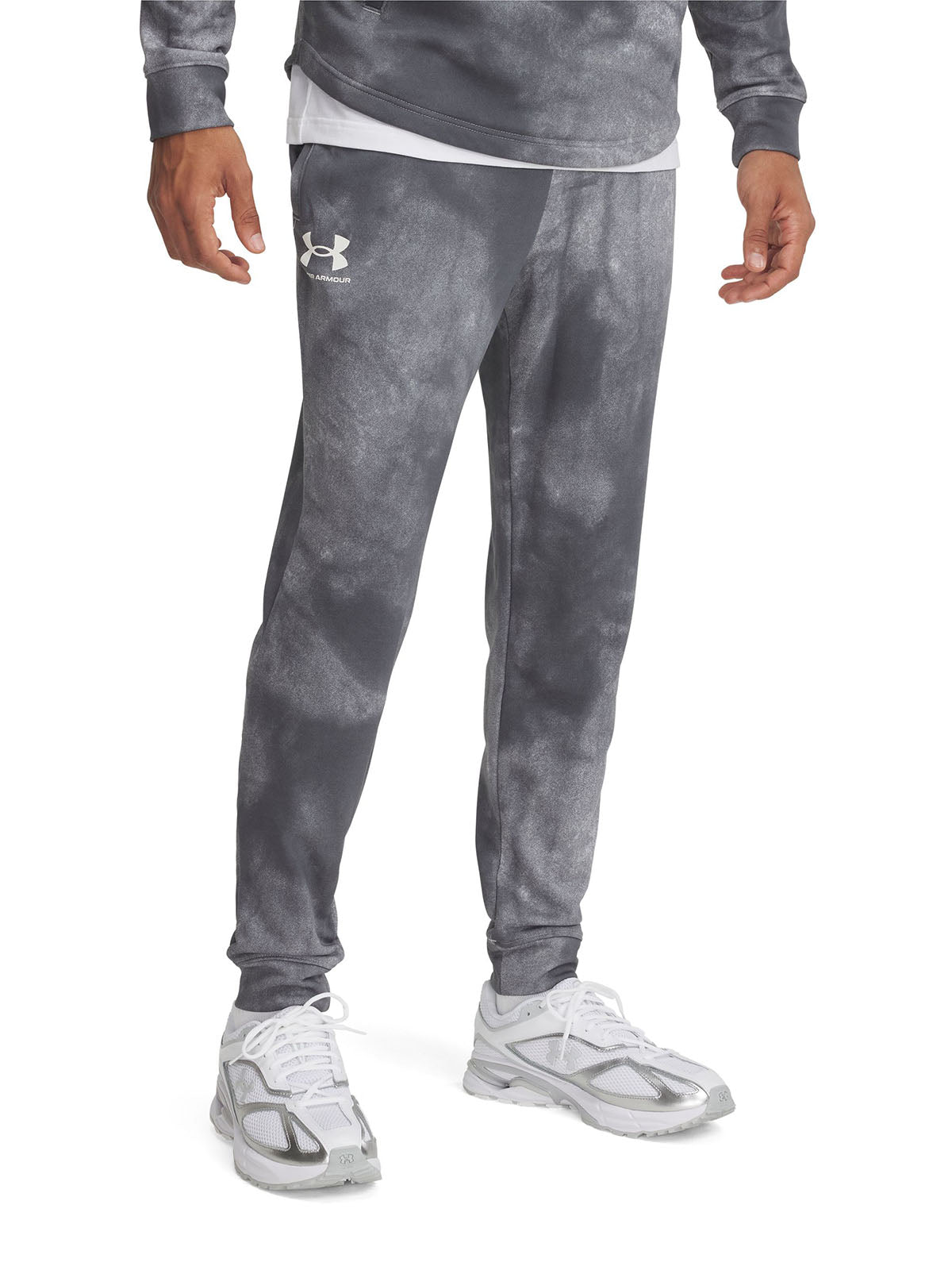 Jogger UA Rival Terry Printed gris para hombre