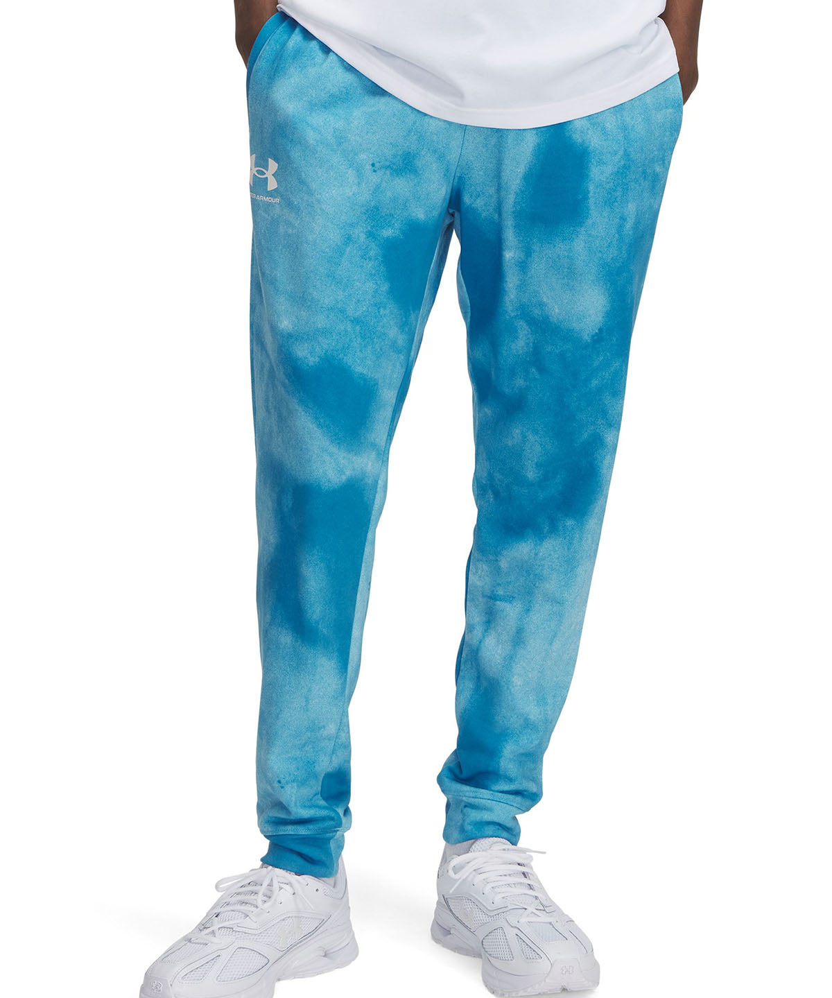 Jogger UA Rival Terry Printed azul para hombre
