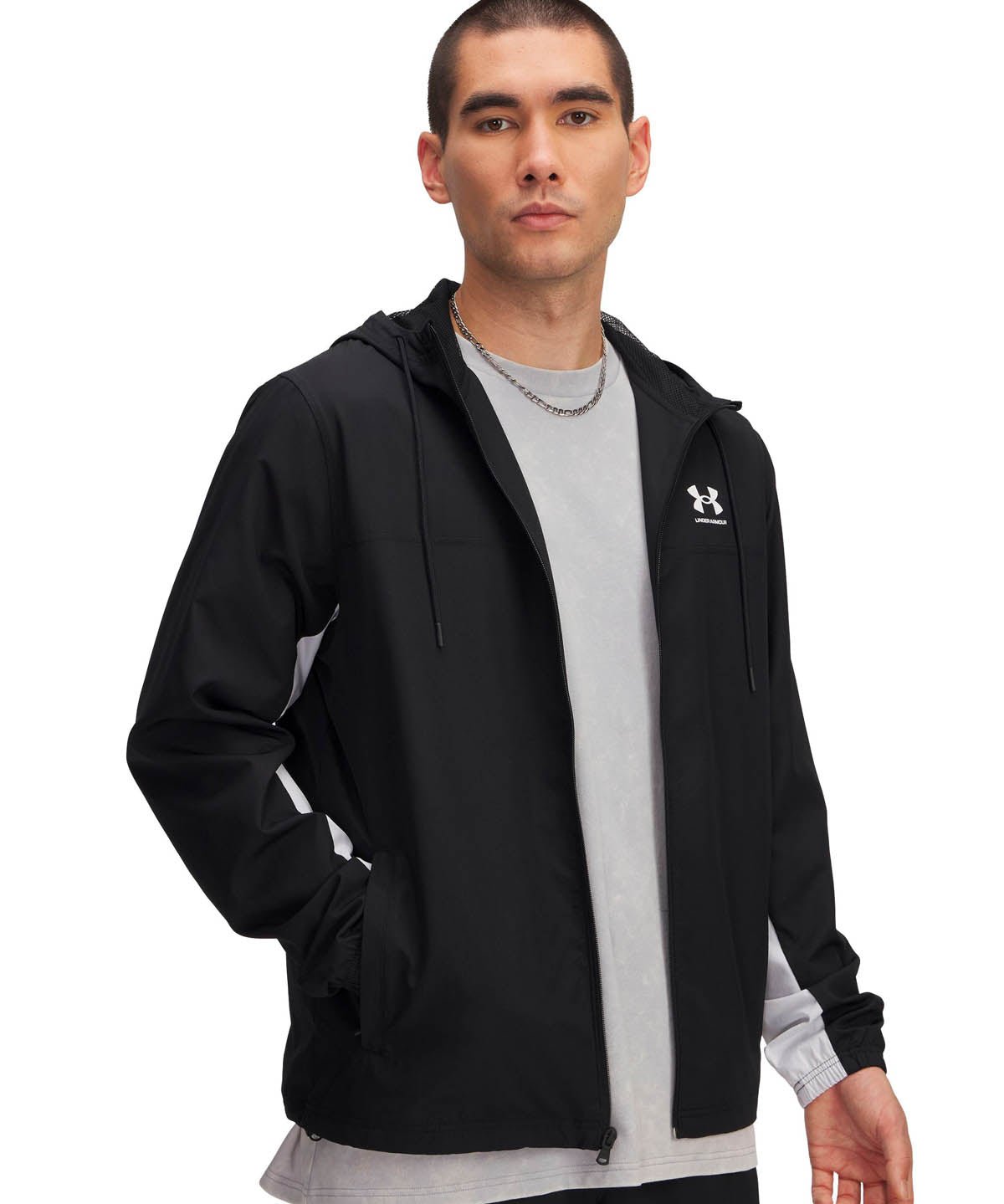 Cortaviento UA Rival Woven negro para hombre