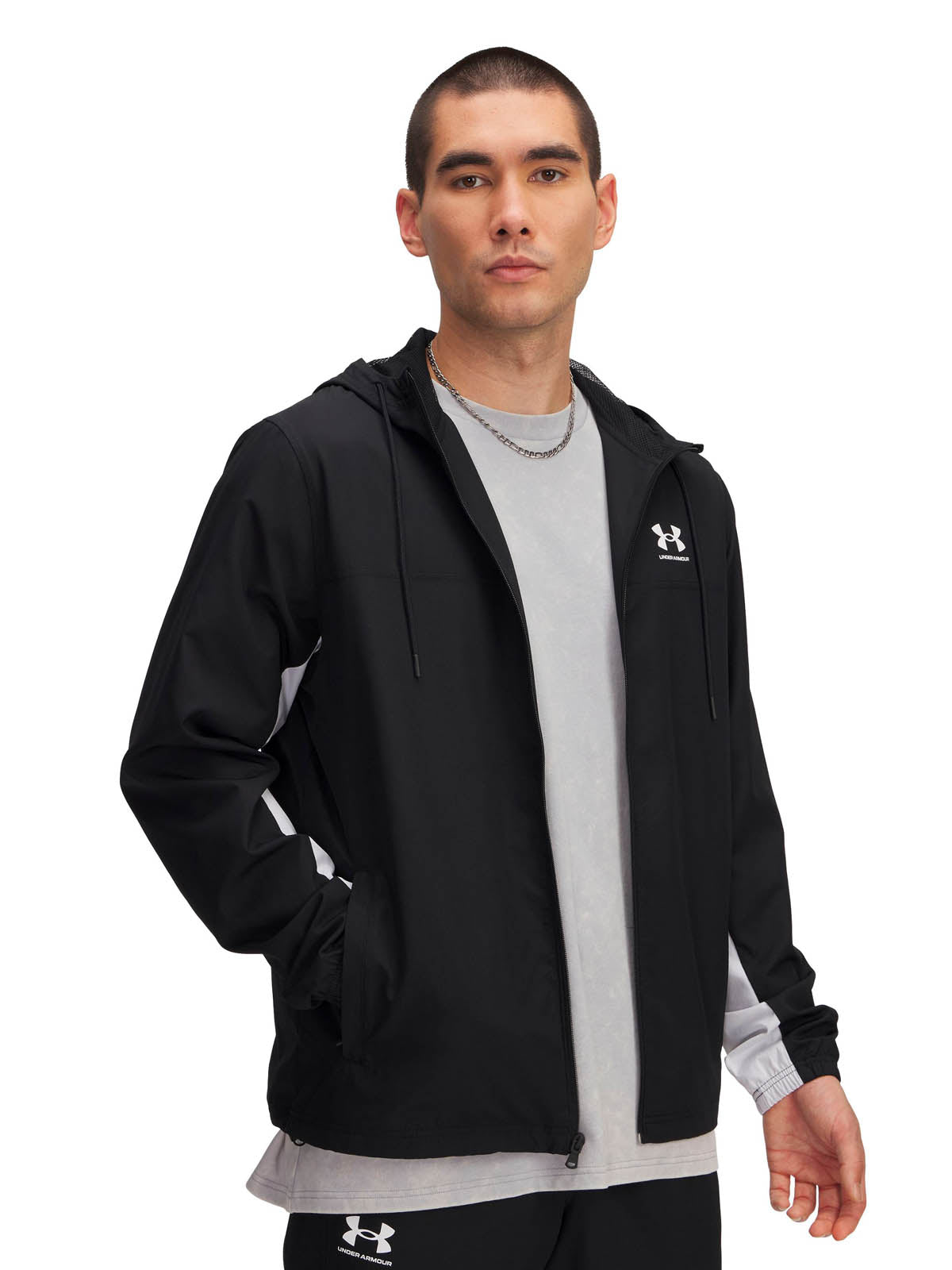 Cortaviento UA Rival Woven negro para hombre