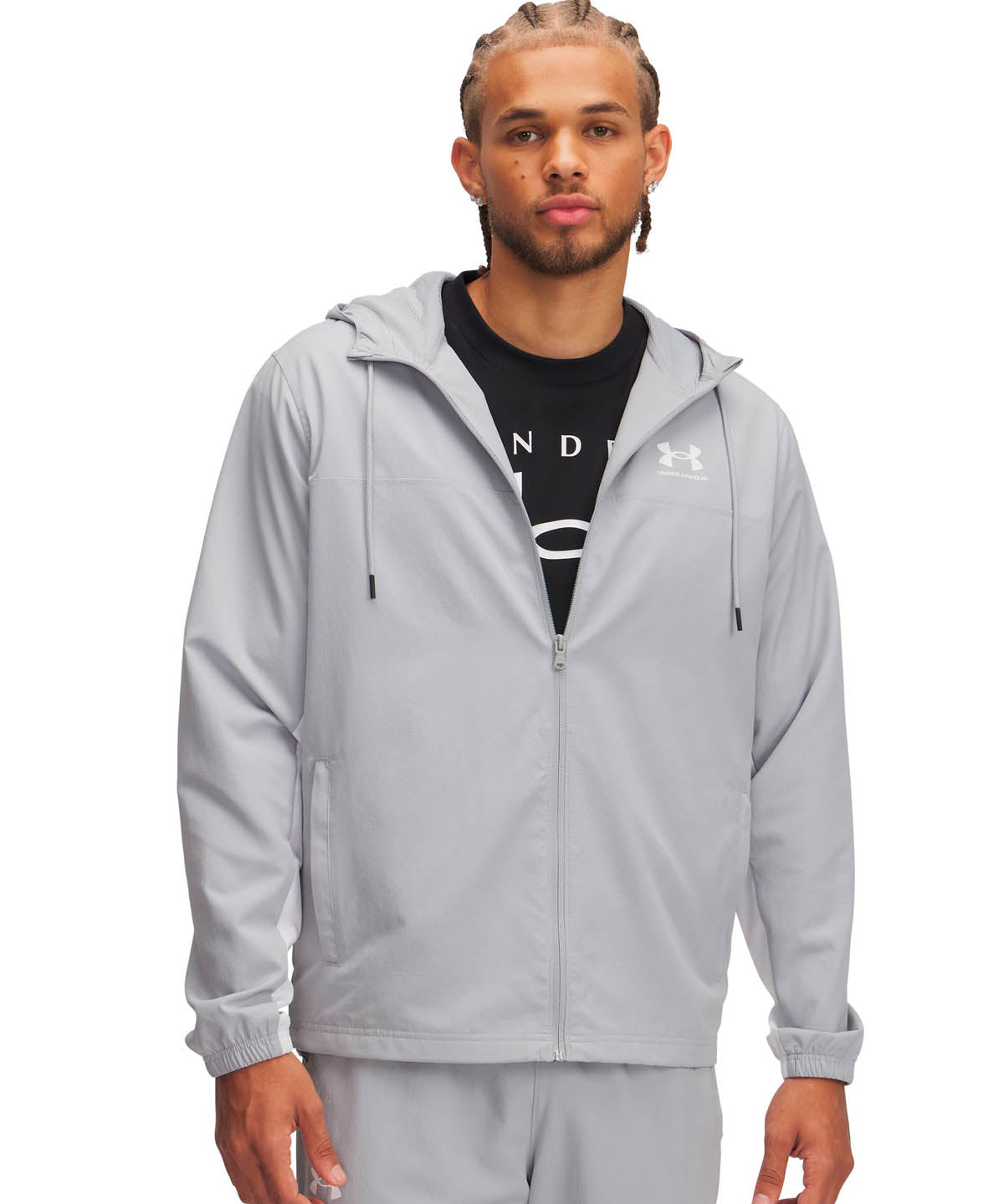 Cortaviento UA Rival Woven gris para hombre