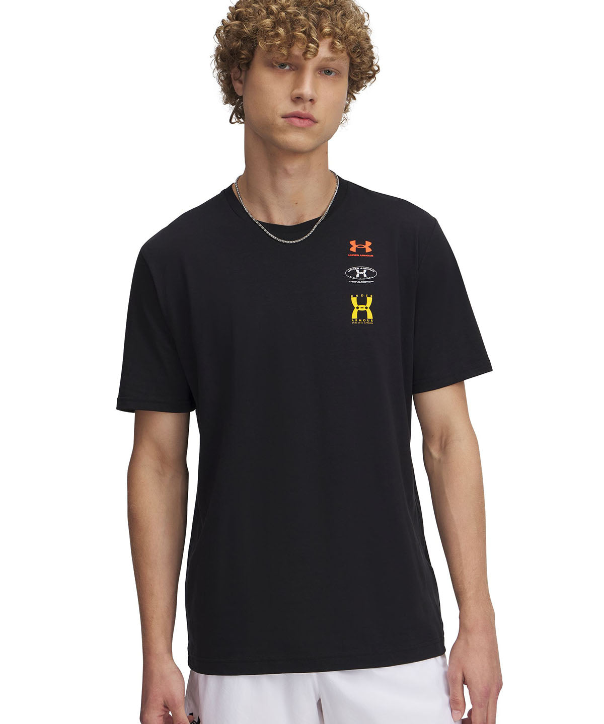 Polera manga corta Under Armour evol logo negro para hombre