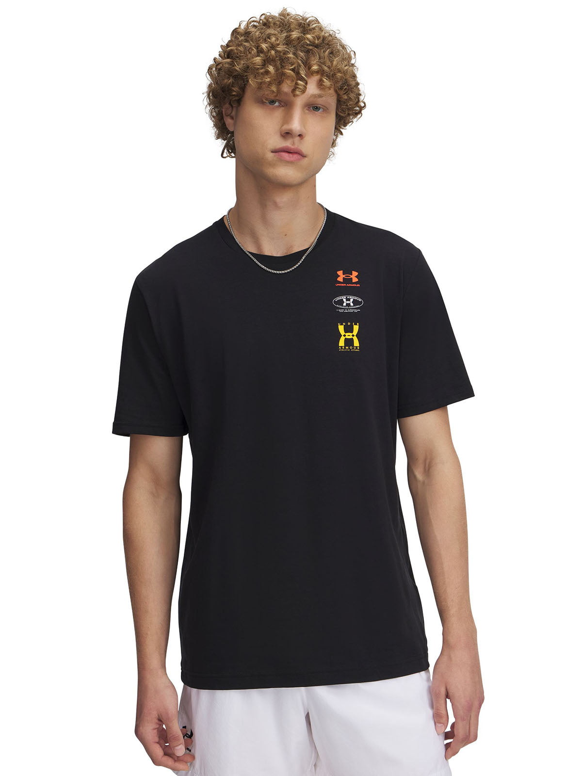 Polera manga corta Under Armour evol logo negro para hombre