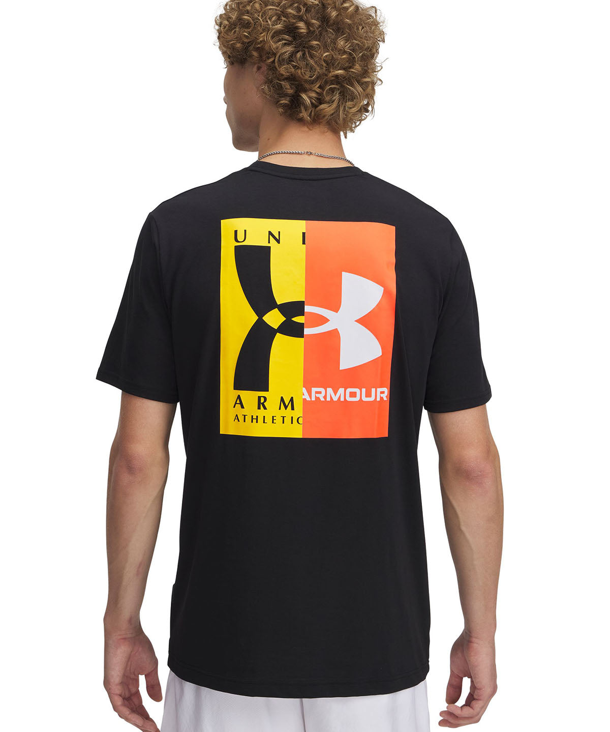 Polera manga corta Under Armour evol logo negro para hombre