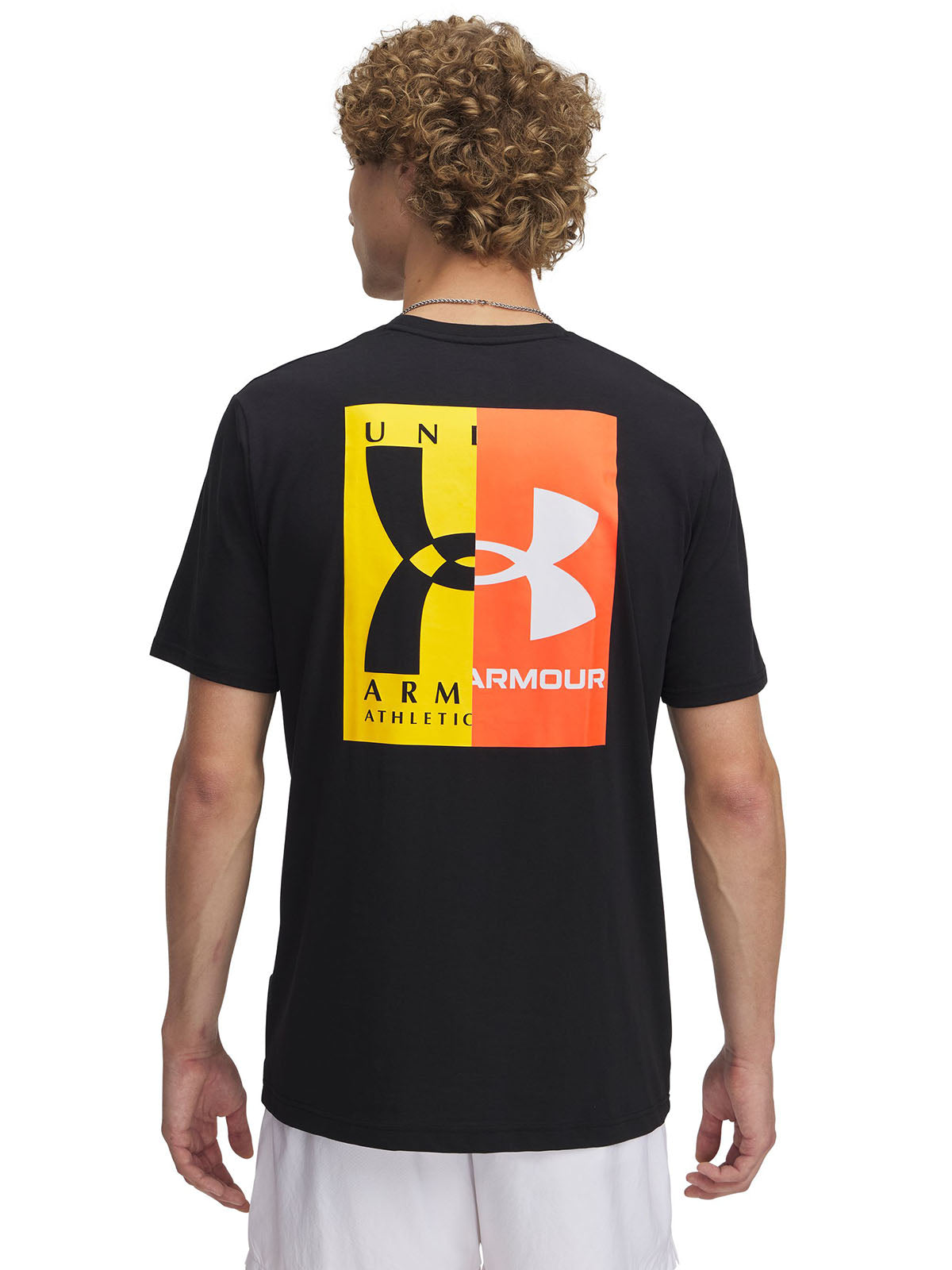 Polera manga corta Under Armour evol logo negro para hombre