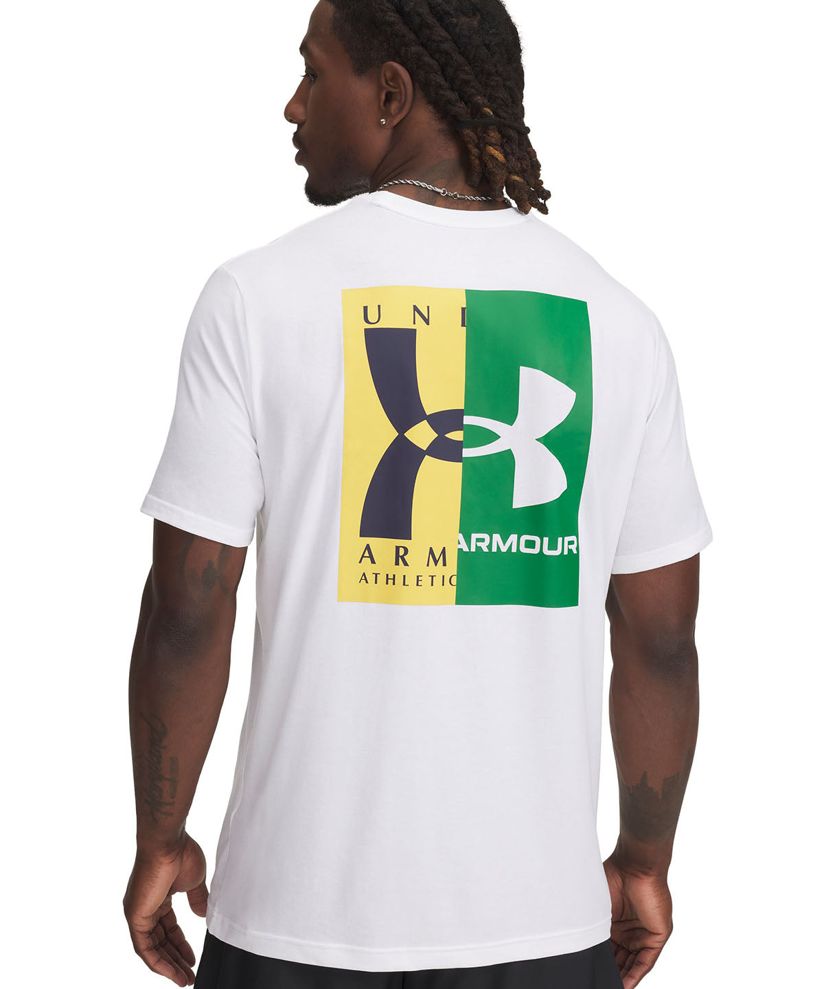 Polera manga corta Under Armour evol logo blanco para hombre