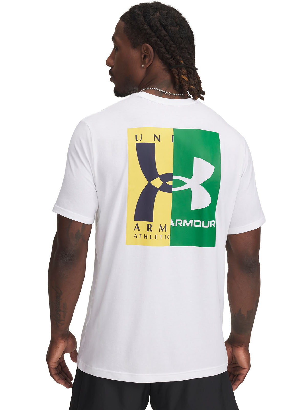 Polera manga corta Under Armour evol logo blanco para hombre