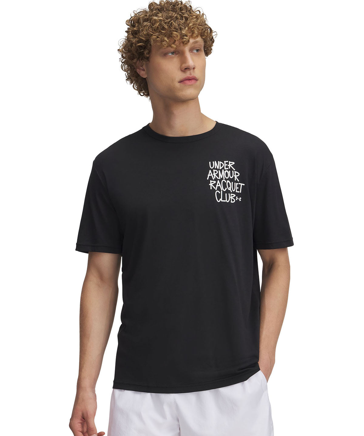 Polera manga corta Under Armour racquet club negro para hombre
