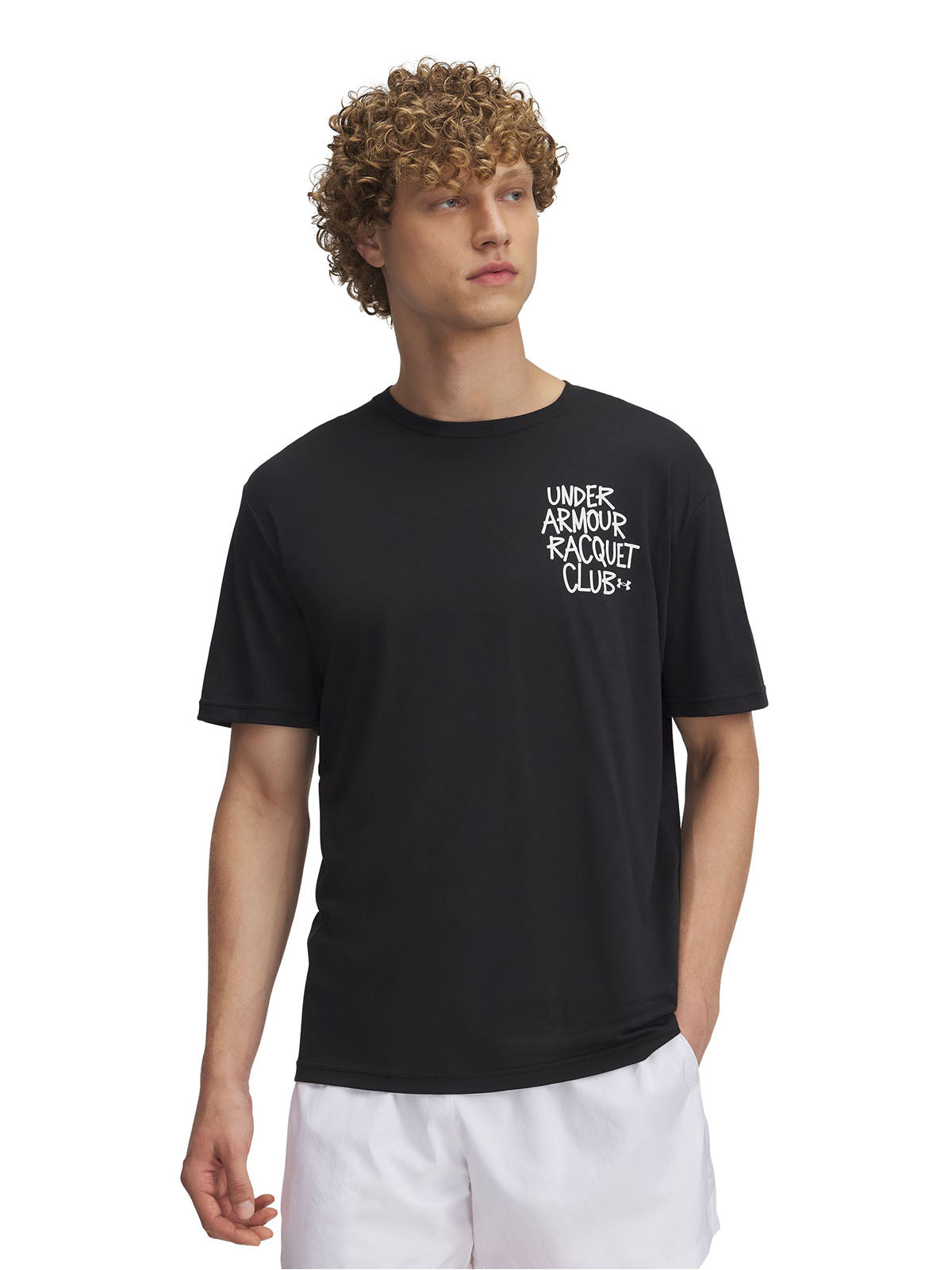 Polera manga corta Under Armour racquet club negro para hombre