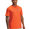 Polera manga corta UA Reflective naranjo para hombre