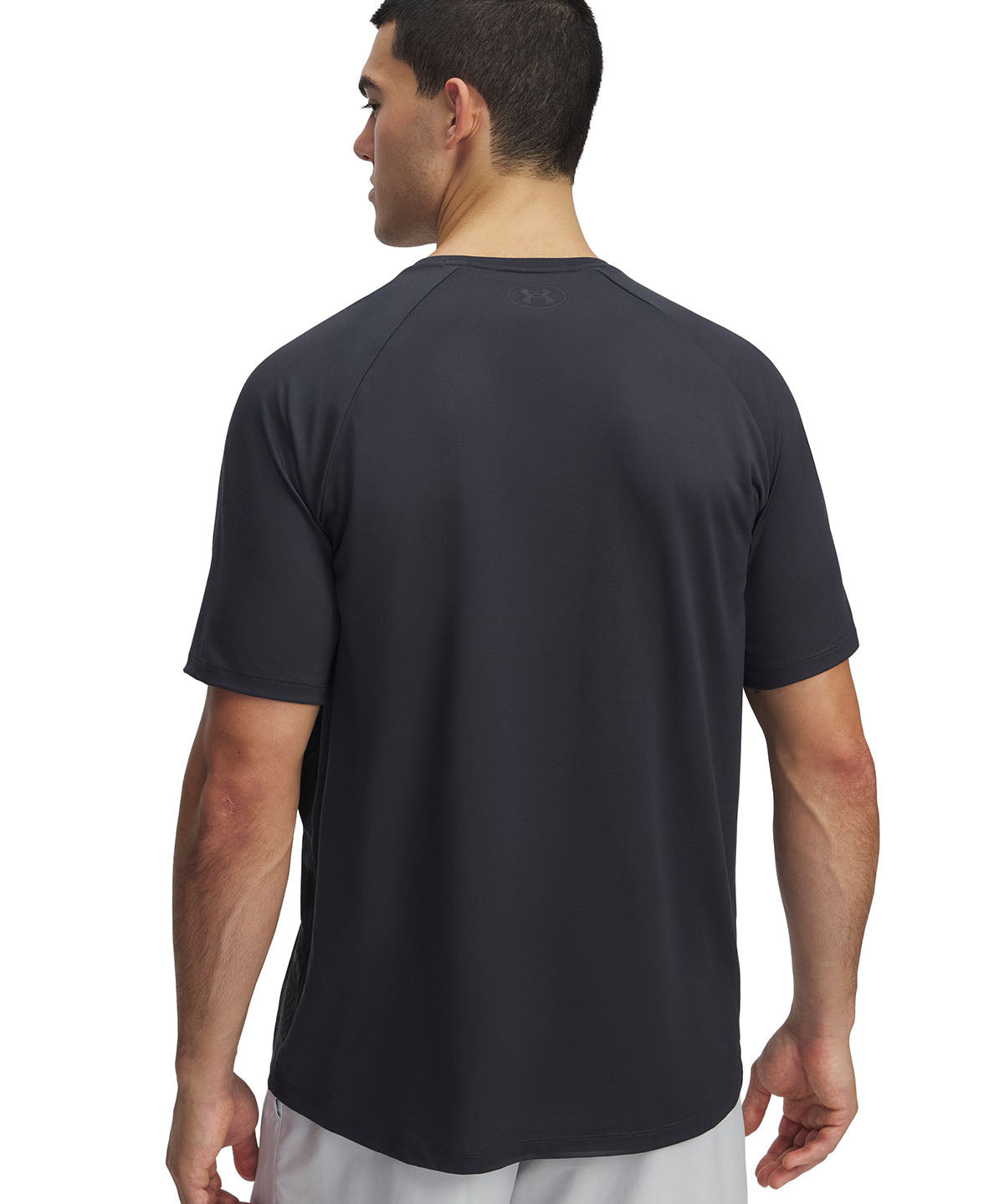 Polera manga corta Under Armour tech fade gris para hombre