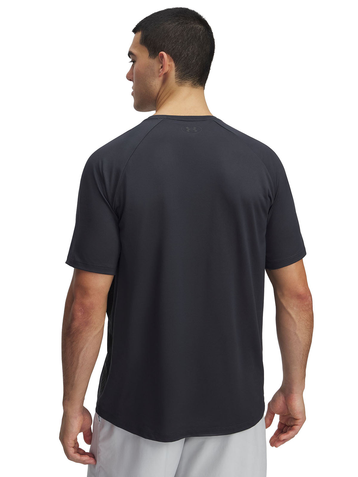 Polera manga corta Under Armour tech fade gris para hombre