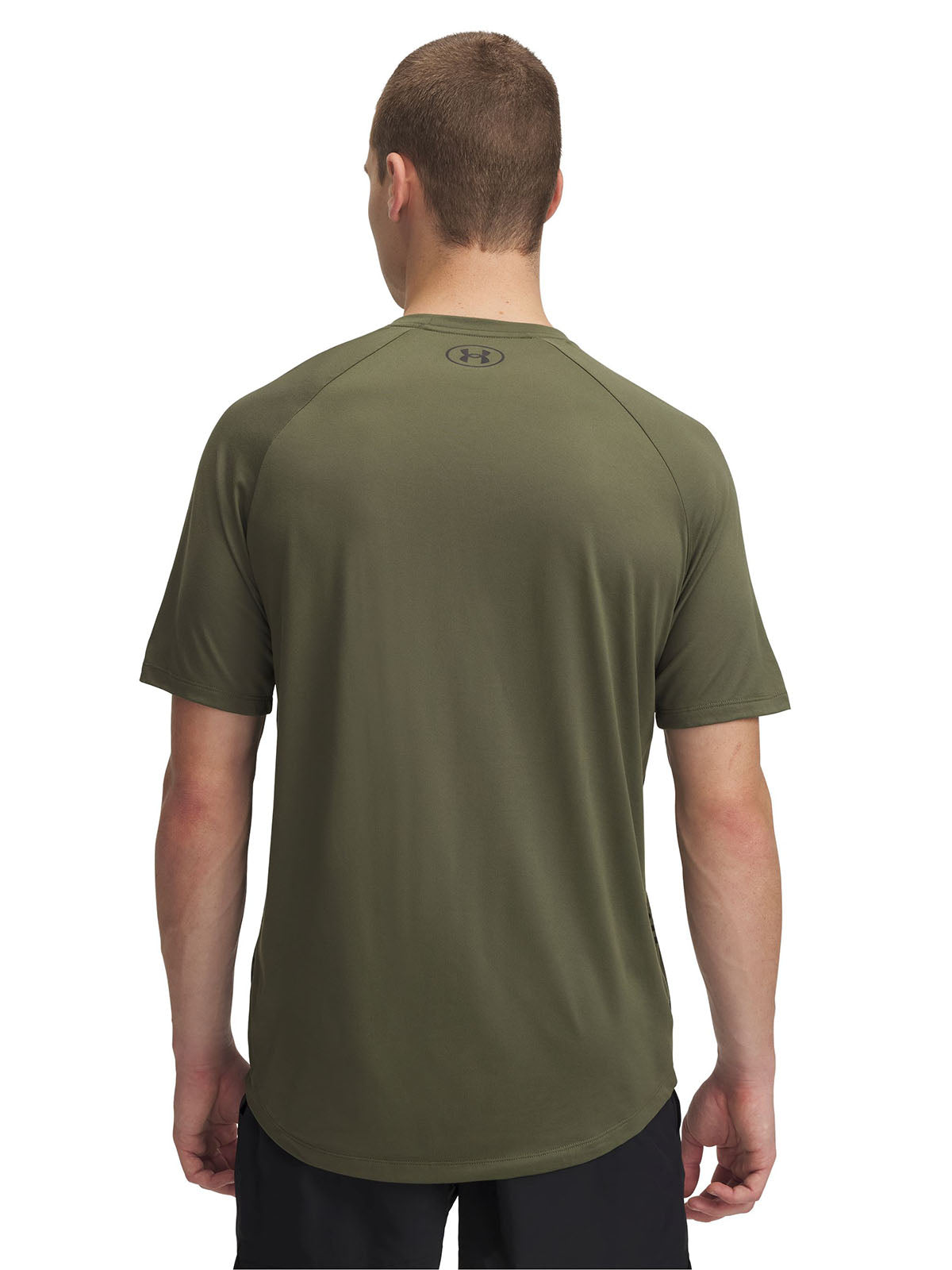 Polera manga corta Under Armour tech fade verde para hombre