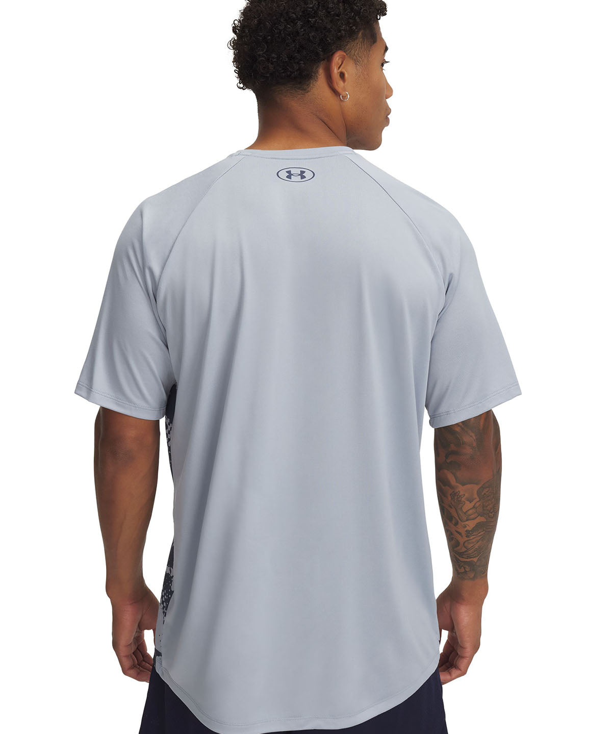 Polera manga corta UA Tech Fade azul para hombre