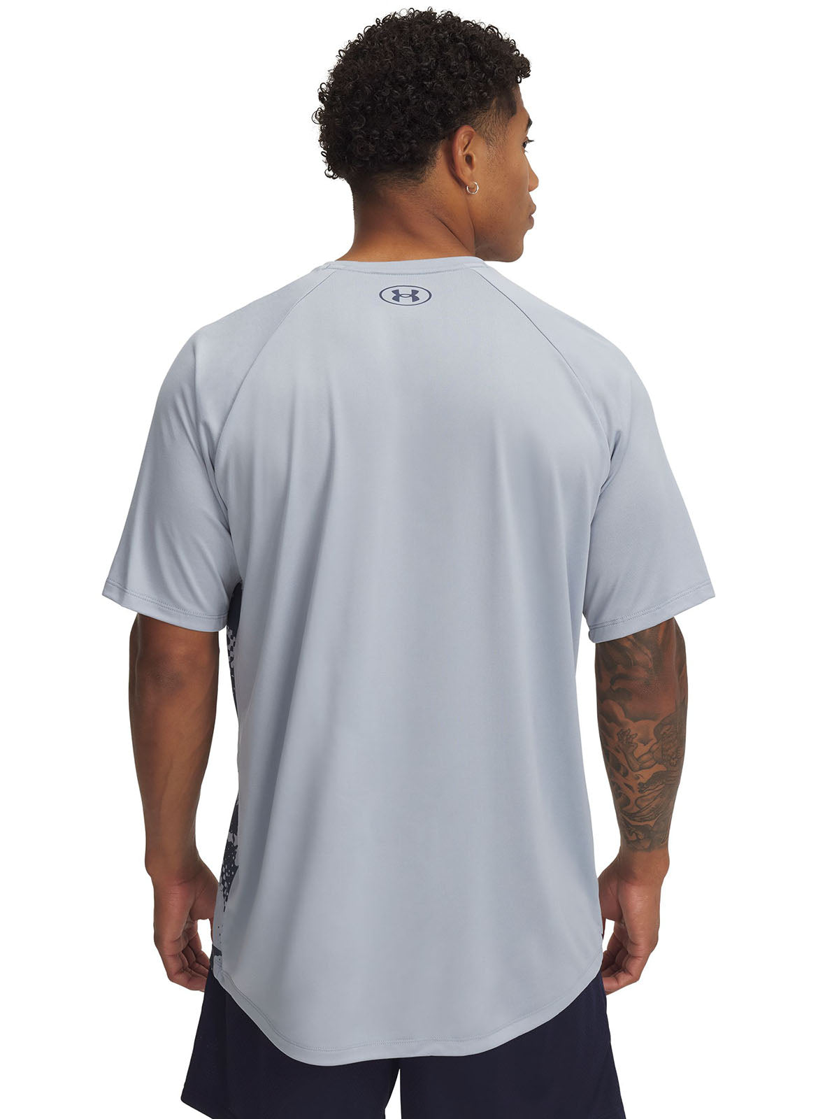 Polera manga corta UA Tech Fade azul para hombre