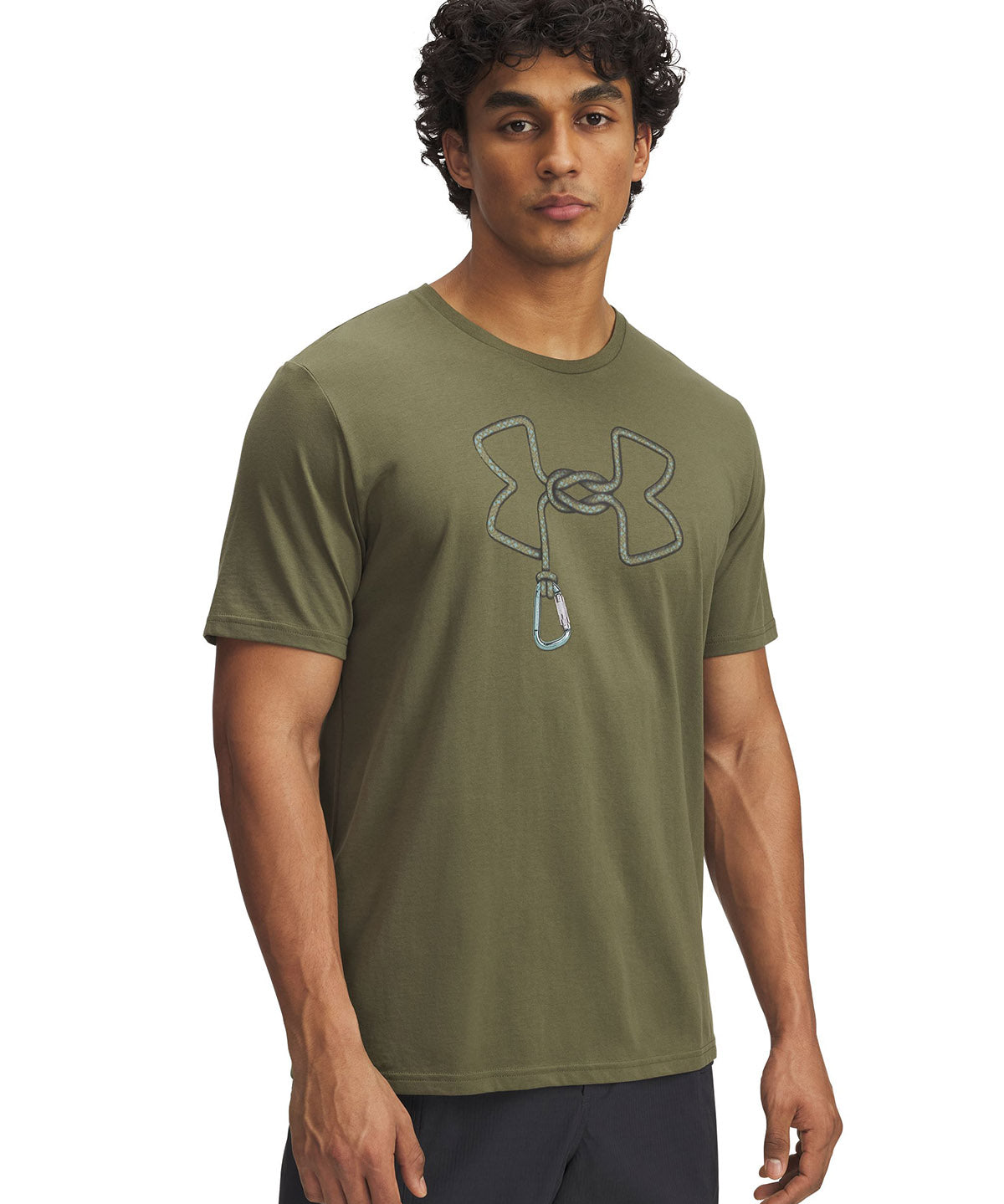 Polera manga corta Under Armour outdoor rope verde para hombre