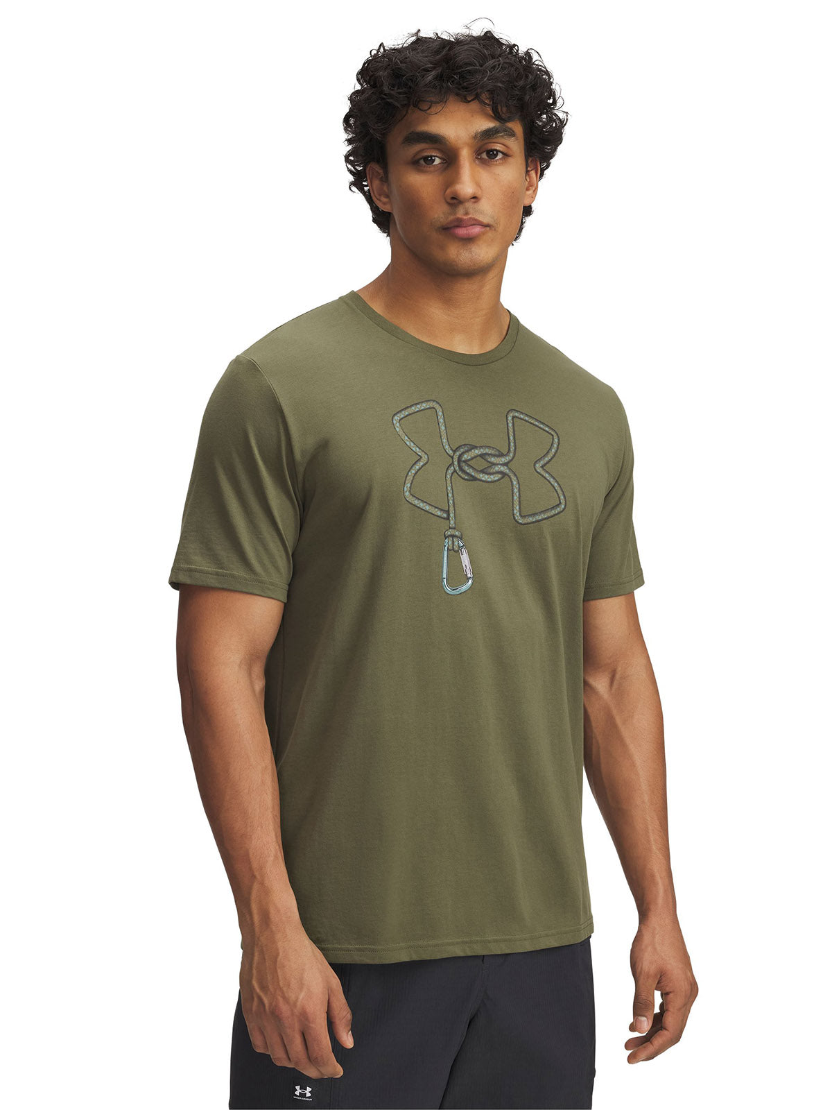 Polera manga corta Under Armour outdoor rope verde para hombre