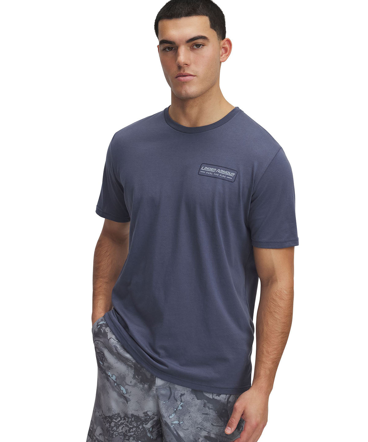 Polera manga corta Under Armour outdoor fuel gris para hombre