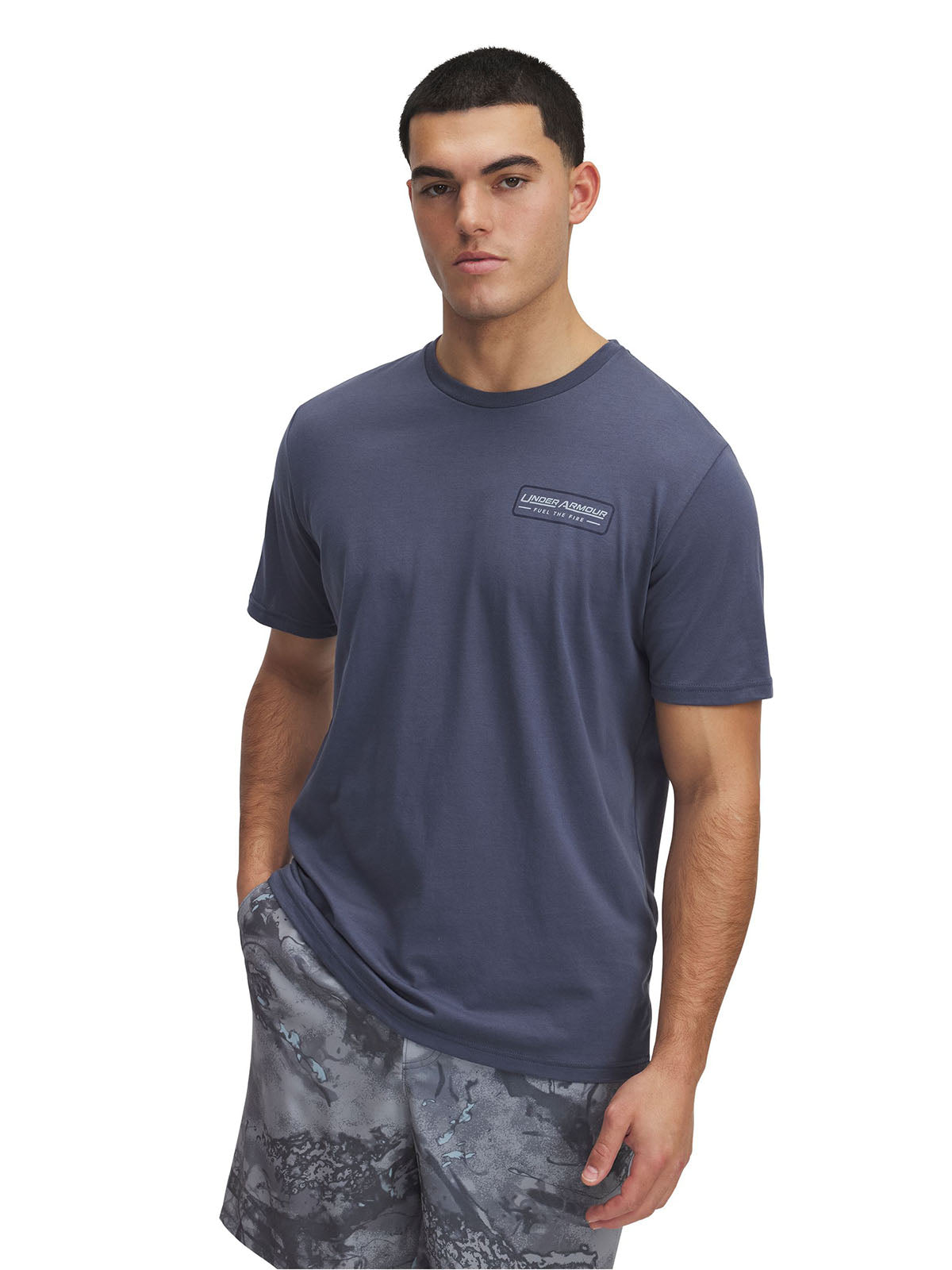 Polera manga corta Under Armour outdoor fuel gris para hombre