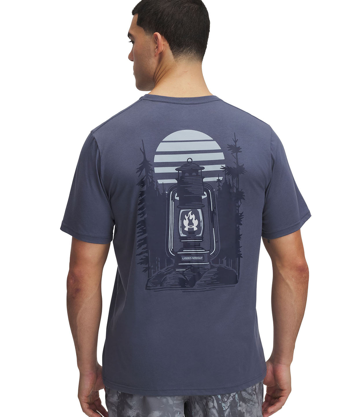 Polera manga corta Under Armour outdoor fuel gris para hombre