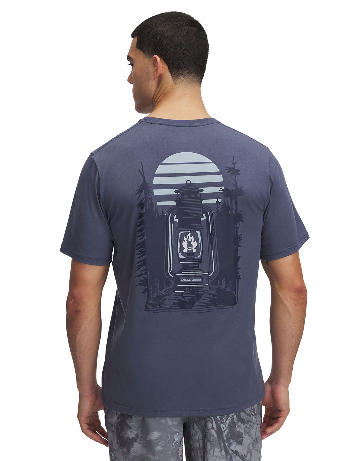 Polera manga corta Under Armour outdoor fuel gris para hombre