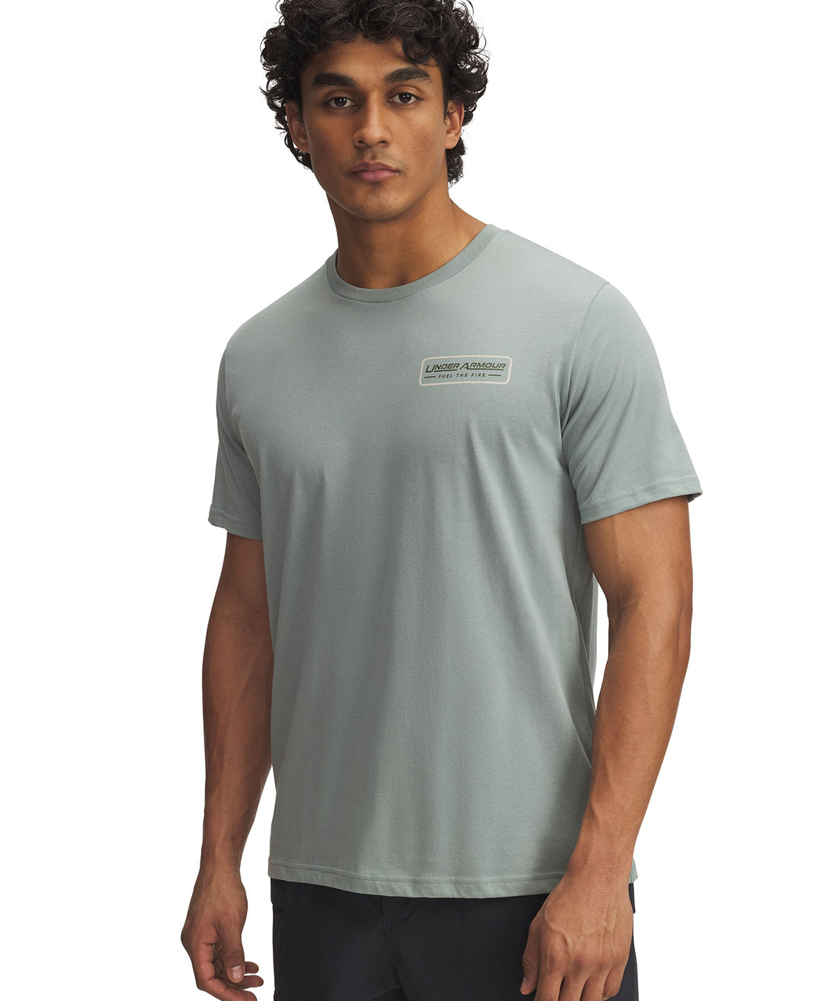 Polera manga corta Under Armour outdoor fuel verde para hombre