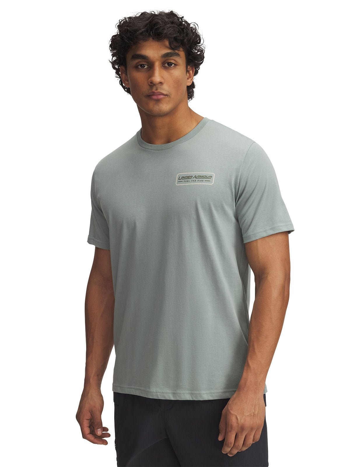 Polera manga corta Under Armour outdoor fuel verde para hombre