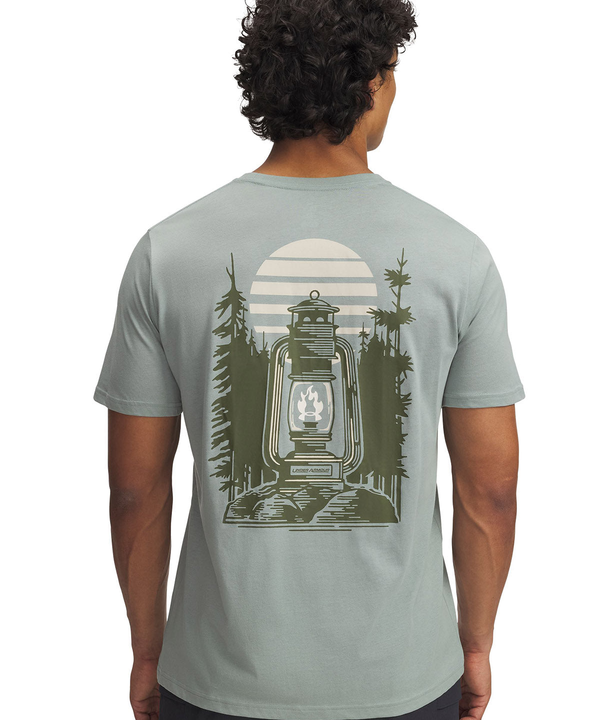 Polera manga corta Under Armour outdoor fuel verde para hombre