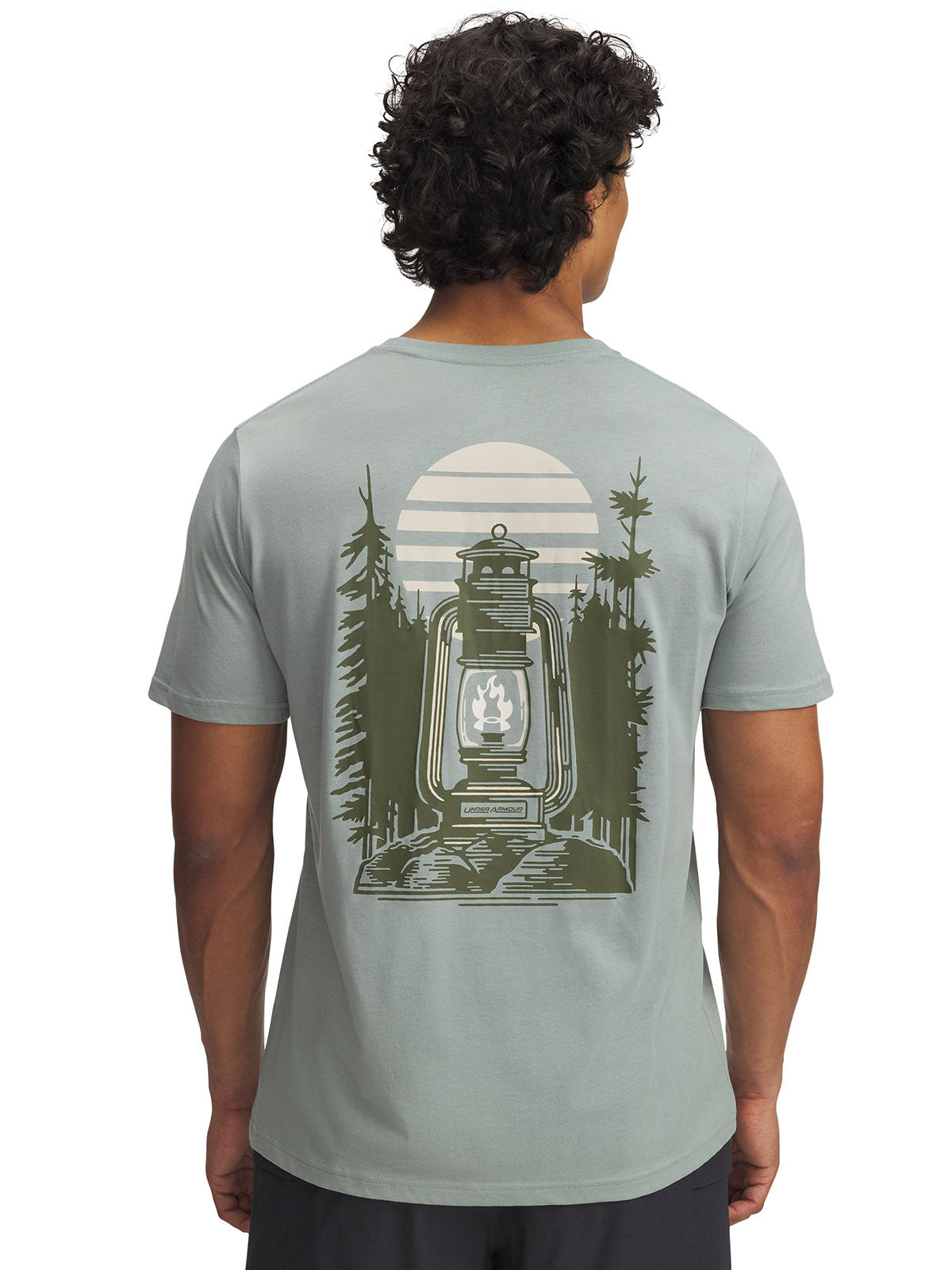 Polera manga corta Under Armour outdoor fuel verde para hombre