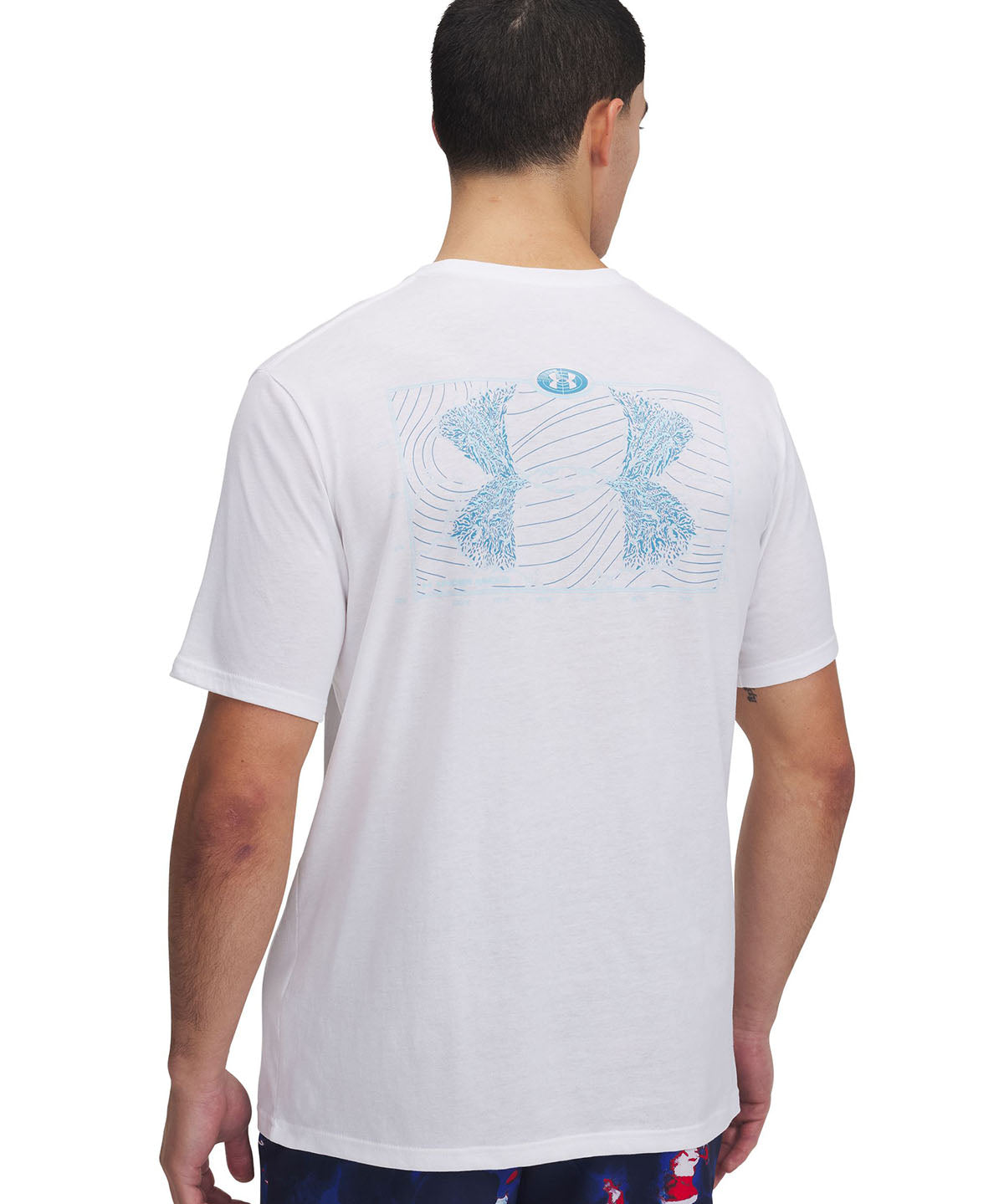 Polera manga corta Under Armour outdoor map blanco para hombre